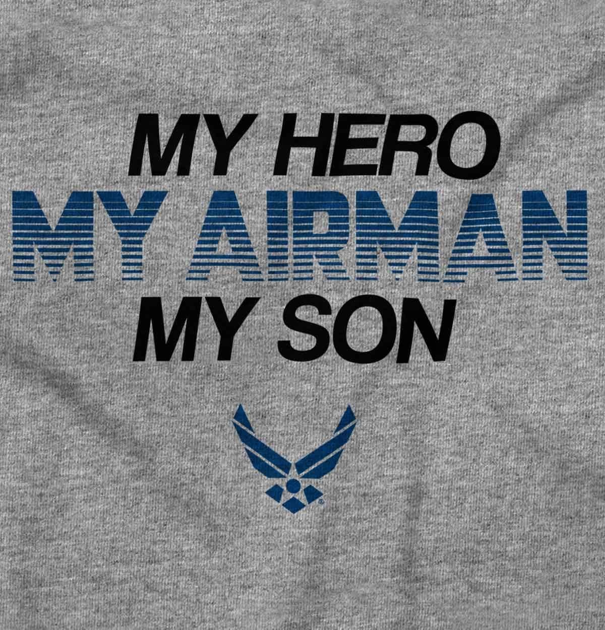 imageBrisco Brands US Airforce Hero Airman Son Hoodie Sweatshirt Women MenSport Grey