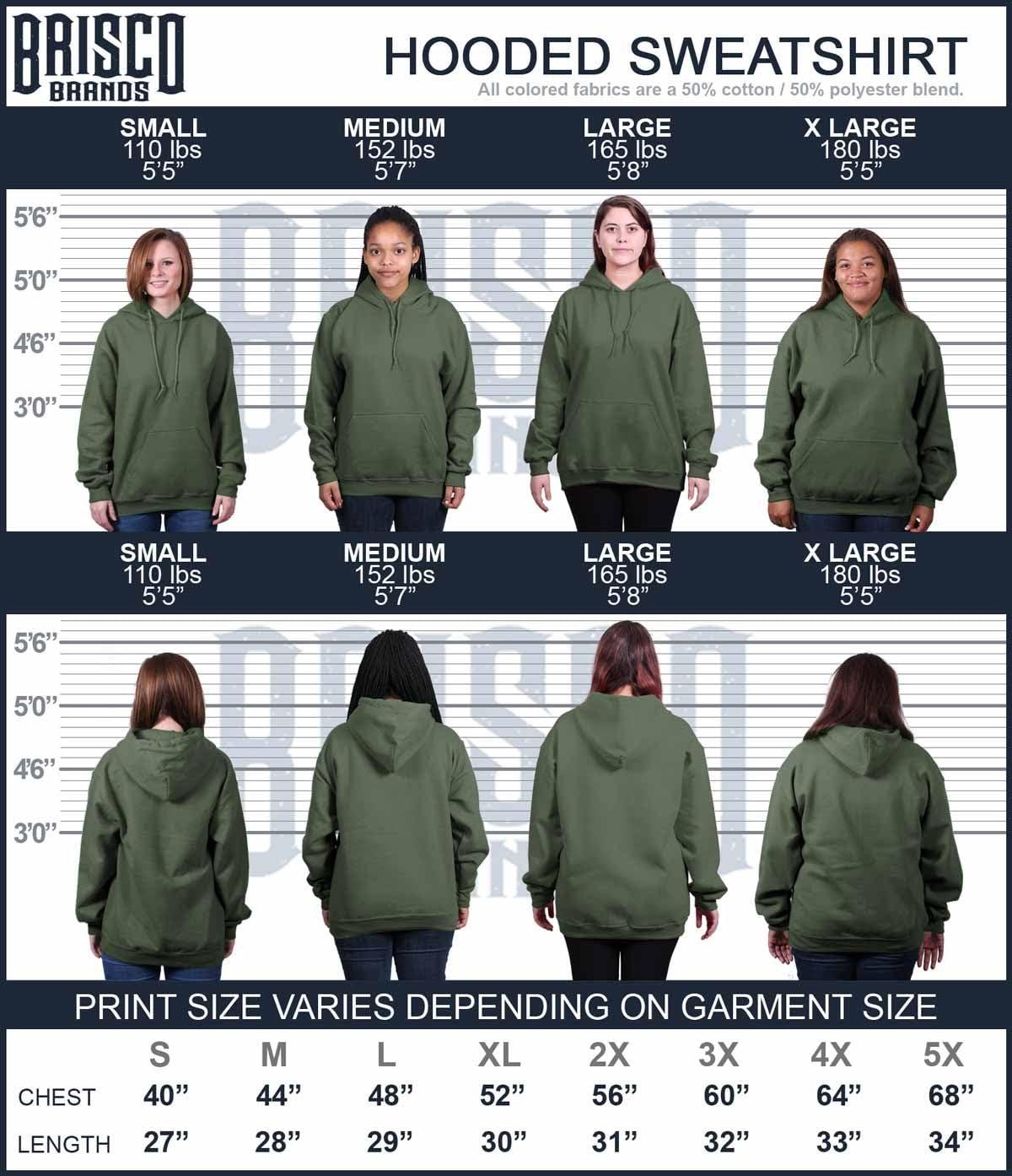 imageBrisco Brands US Army Mom Military Soldier Pride Hoodie Sweatshirt WomenMilitary Green