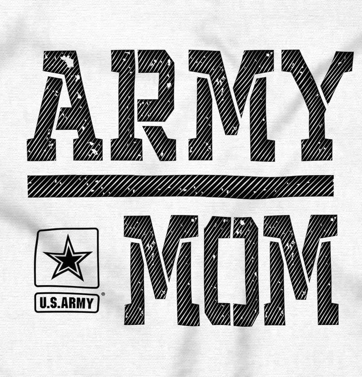 imageBrisco Brands US Army Mom Military Soldier Pride Hoodie Sweatshirt WomenWhite