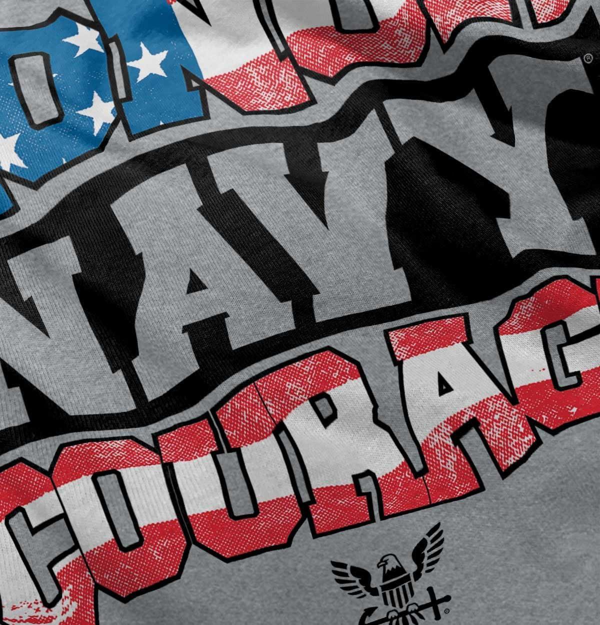 imageBrisco Brands US Navy Honor Courage American Flag Toddler Boy Girl T ShirtHeather