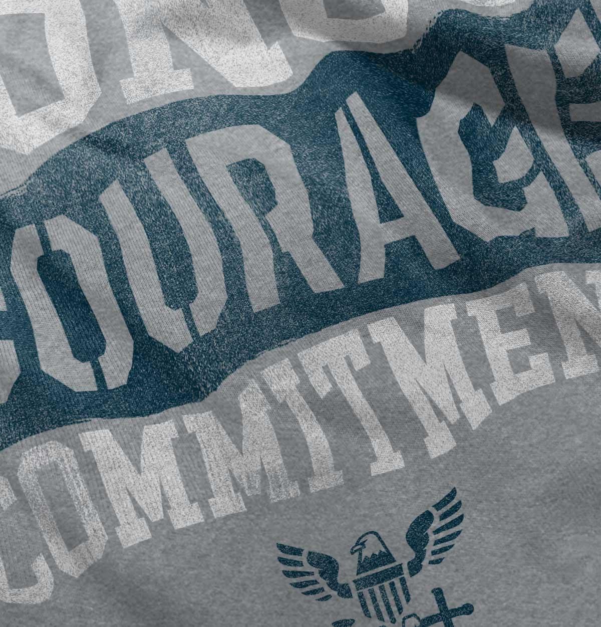 imageBrisco Brands US Navy Honor Courage Commitment Toddler Boy Girl T ShirtHeather