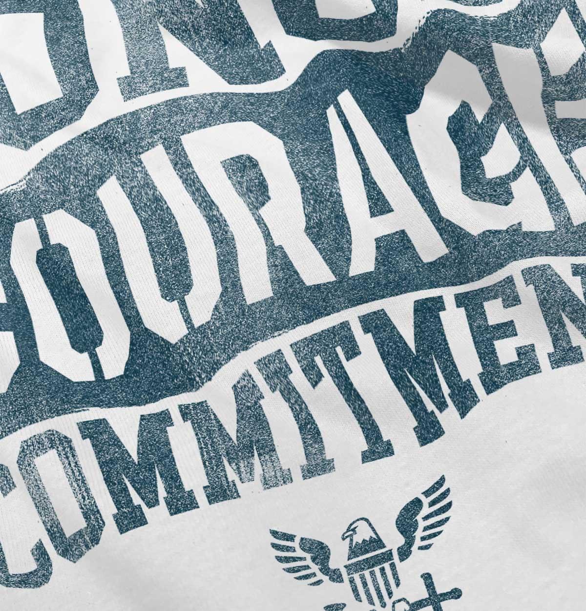 imageBrisco Brands US Navy Honor Courage Commitment Toddler Boy Girl T ShirtWhite
