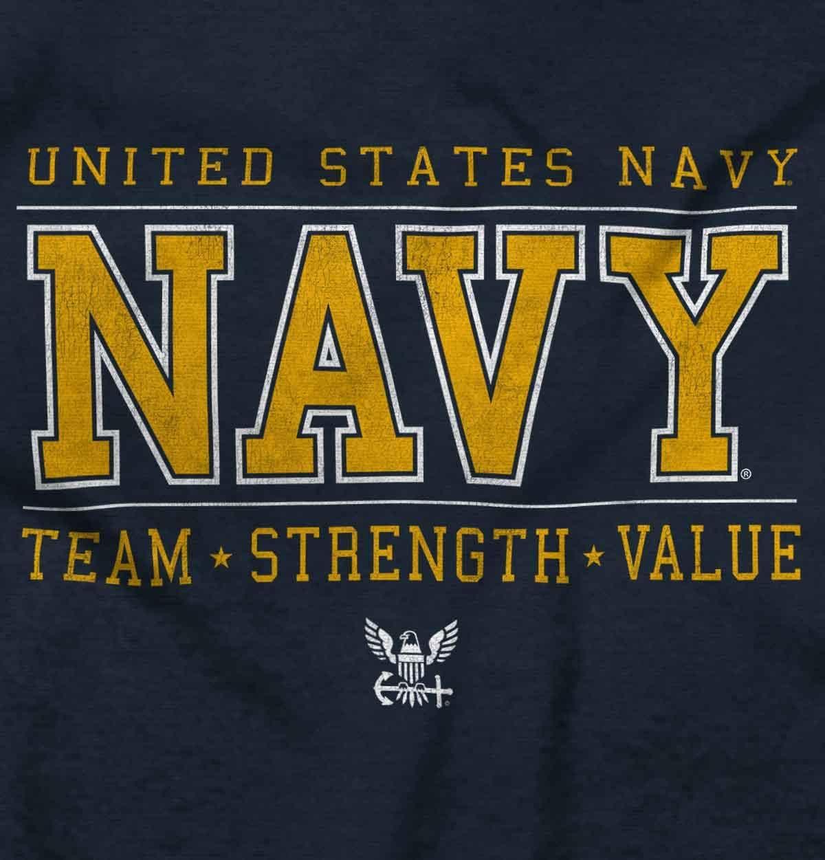 imageBrisco Brands US Navy Logo Team Strength Value Graphic T Shirt Men or WomenNavy