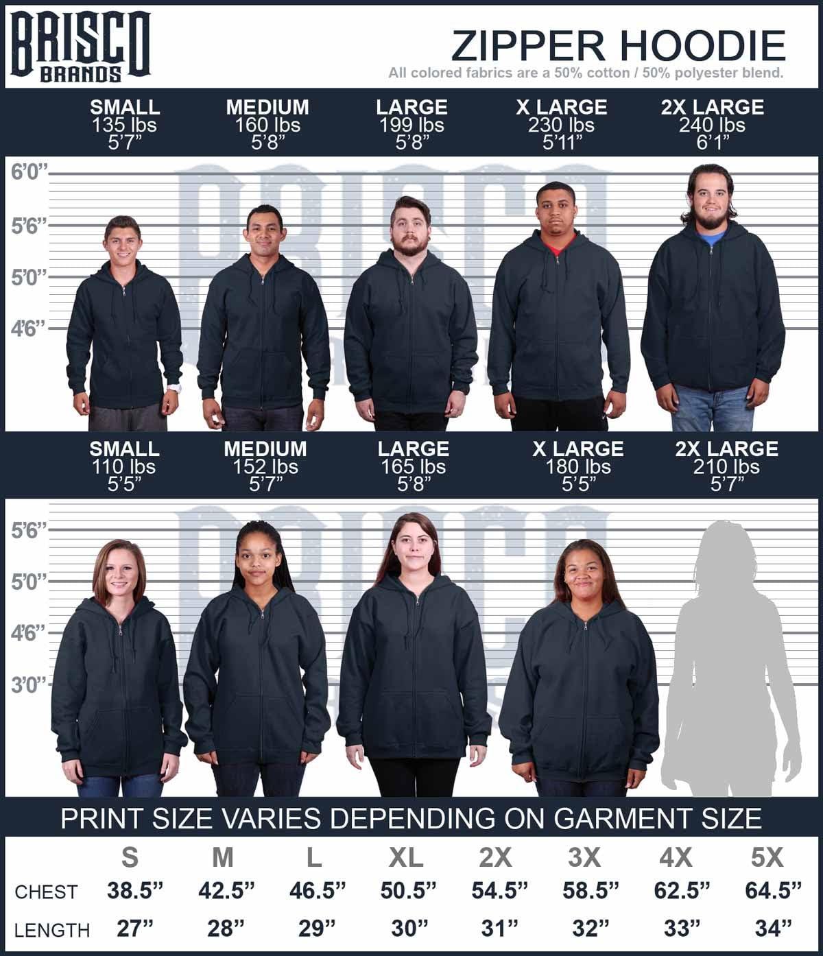 imageBrisco Brands US Navy Team Strength Value Zip Up Hoodie Mens WomensNavy