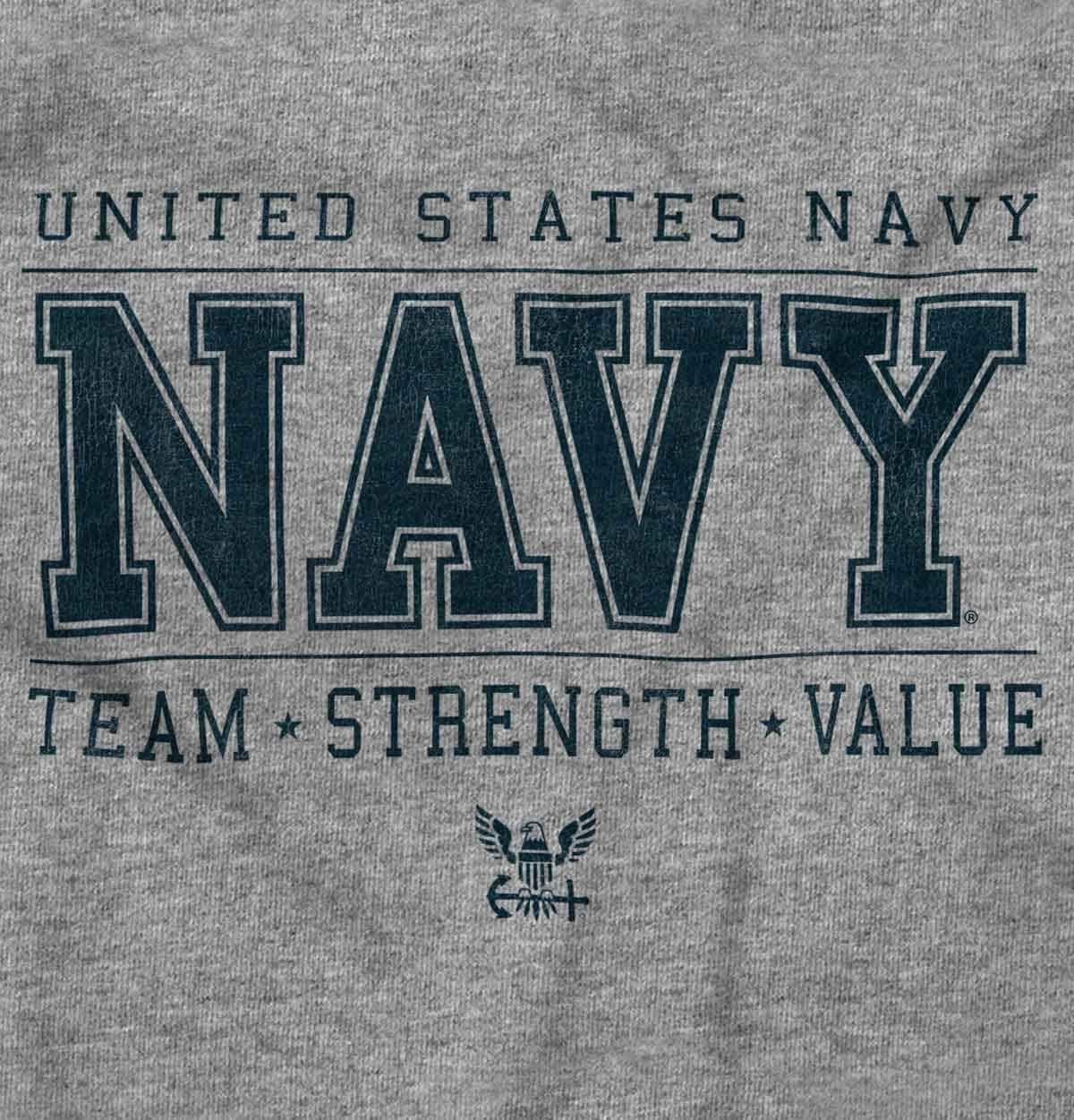 imageBrisco Brands US Navy Team Strength Value Zip Up Hoodie Mens WomensSport Grey
