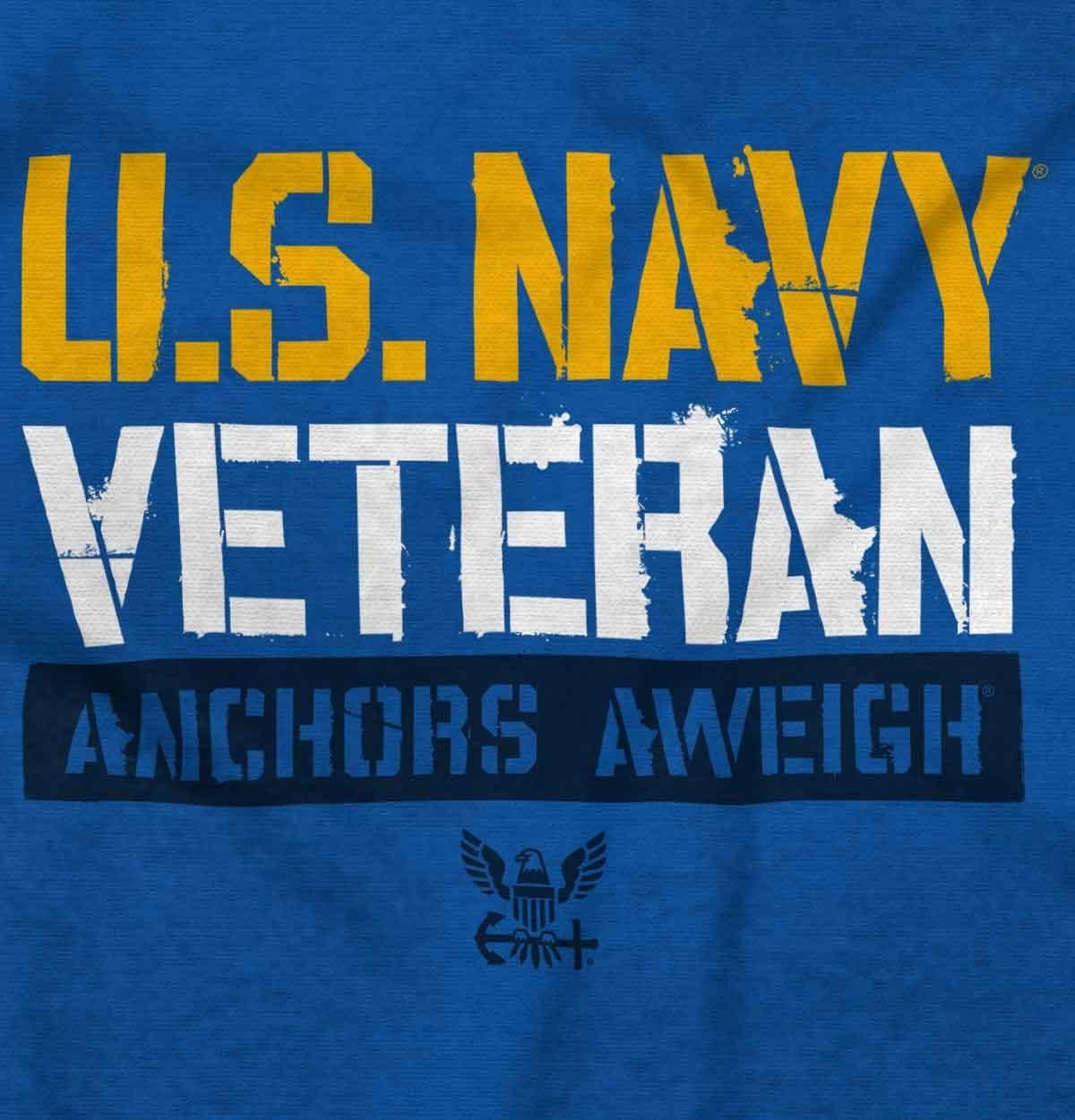 imageBrisco Brands US Navy Veteran Anchors Aweigh Hoodie Sweatshirt Women MenRoyal