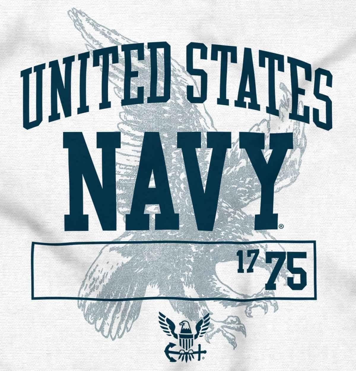 imageBrisco Brands United States Navy 1775 Eagle Anchor Zip Up Hoodie Mens WomensWhite