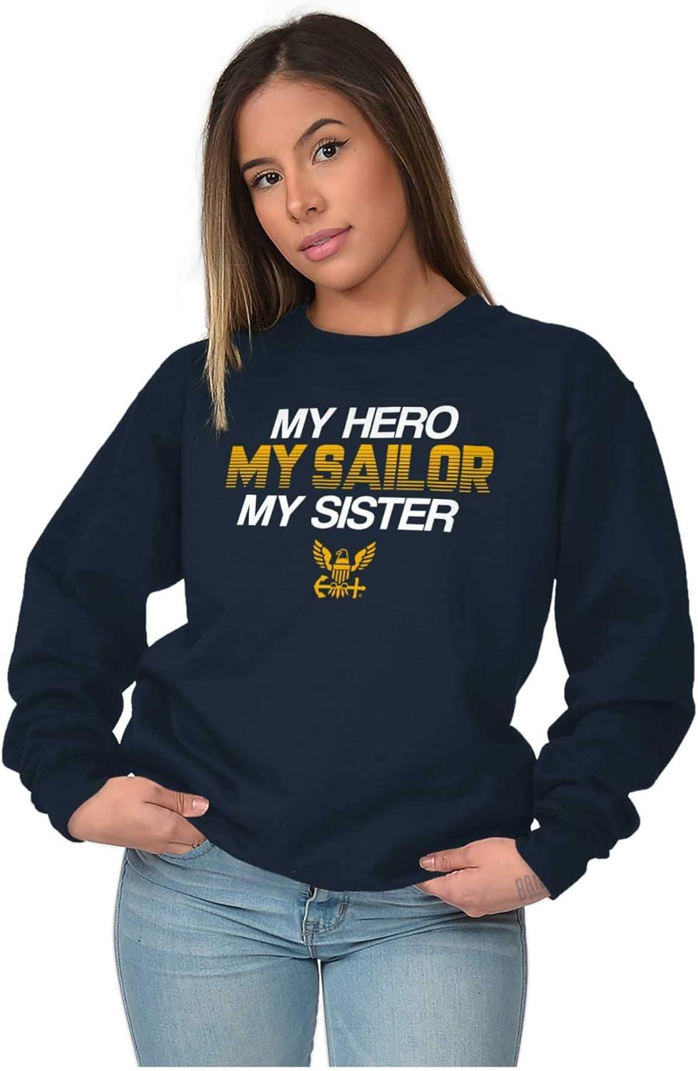 imageBrisco Brands United States Navy Sailor Sister Sweatshirt for Men or WomenNavy