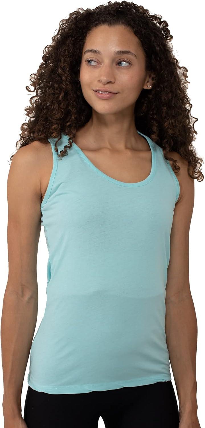 imageBrisco Brands Womens Tie Back Tank Top Juniors Backless Sleevless TShirtAqua