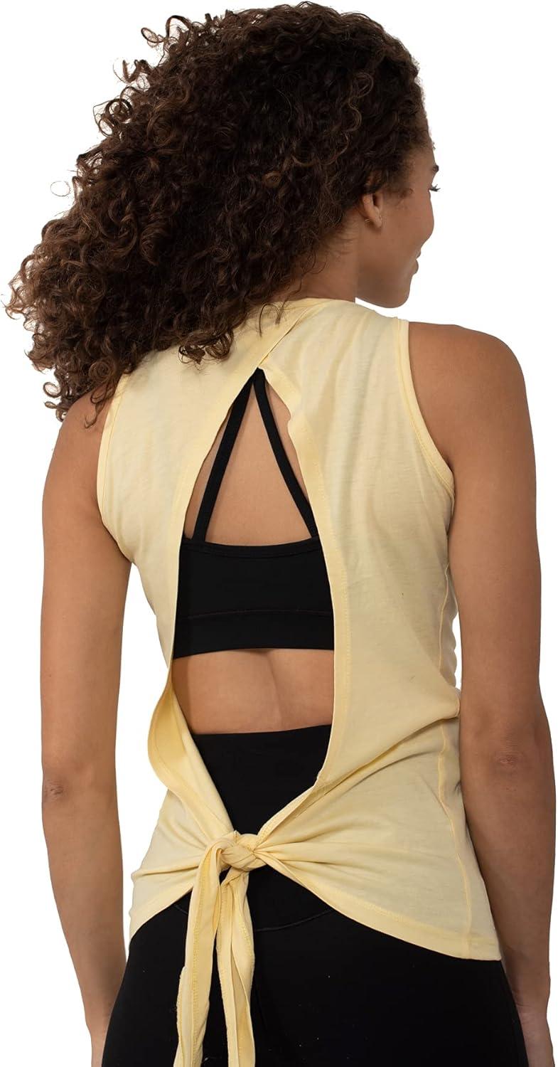 imageBrisco Brands Womens Tie Back Tank Top Juniors Backless Sleevless TShirtBanana