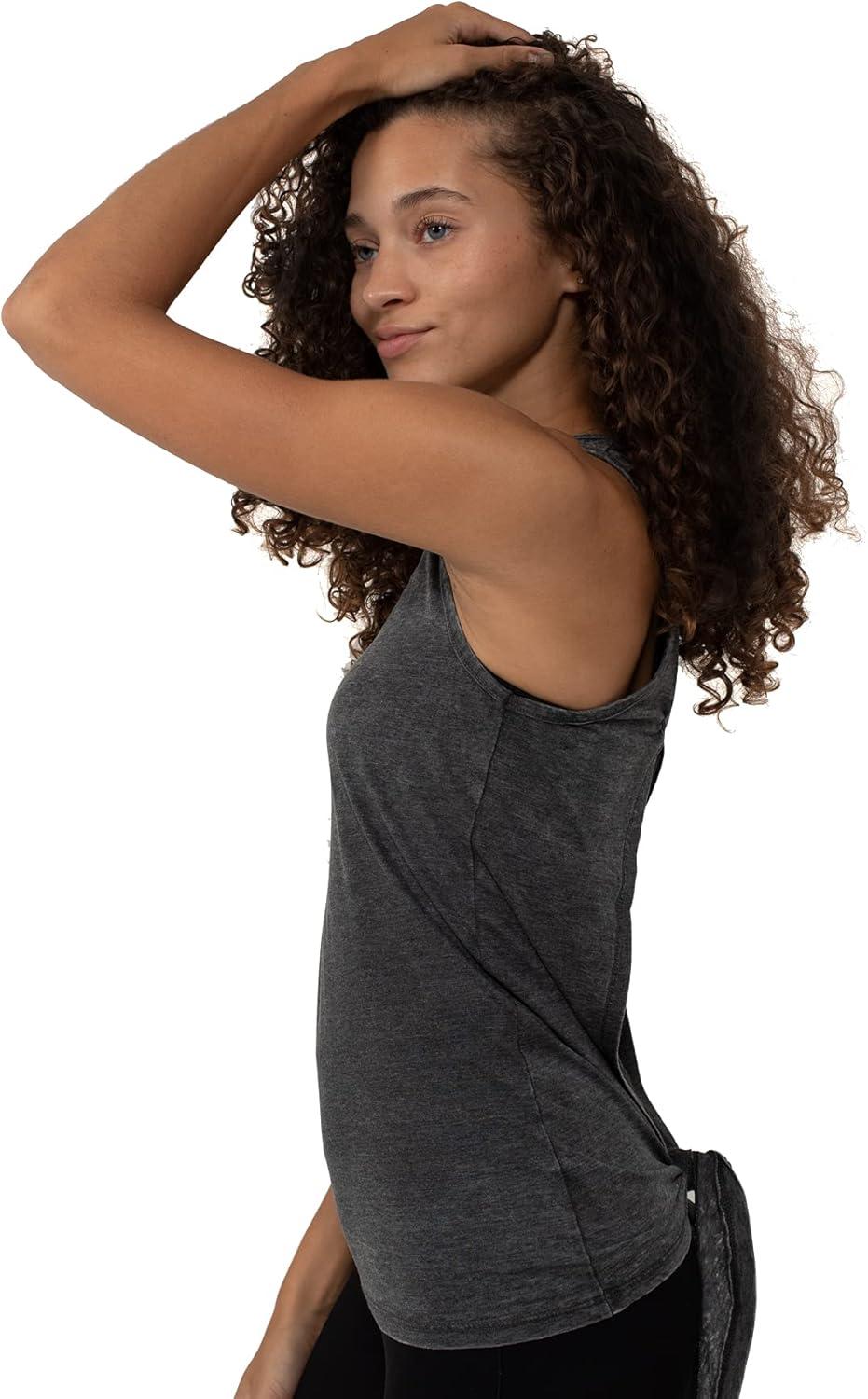 imageBrisco Brands Womens Tie Back Tank Top Juniors Backless Sleevless TShirtBlack