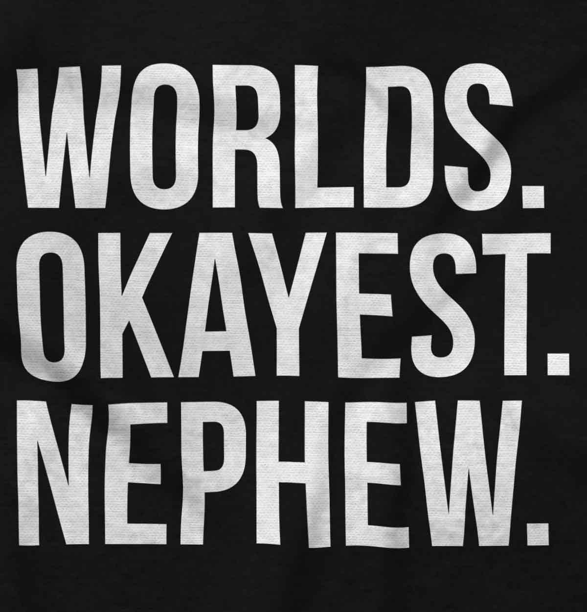 imageBrisco Brands Worlds Okayest Nephew Aunt Uncle Joke Baby Bodysuit Jumper BoysBlack