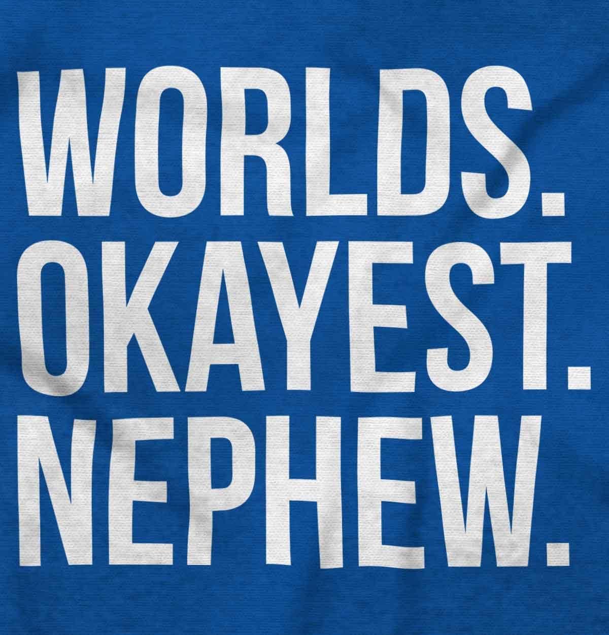 imageBrisco Brands Worlds Okayest Nephew Aunt Uncle Joke Baby Bodysuit Jumper BoysRoyal