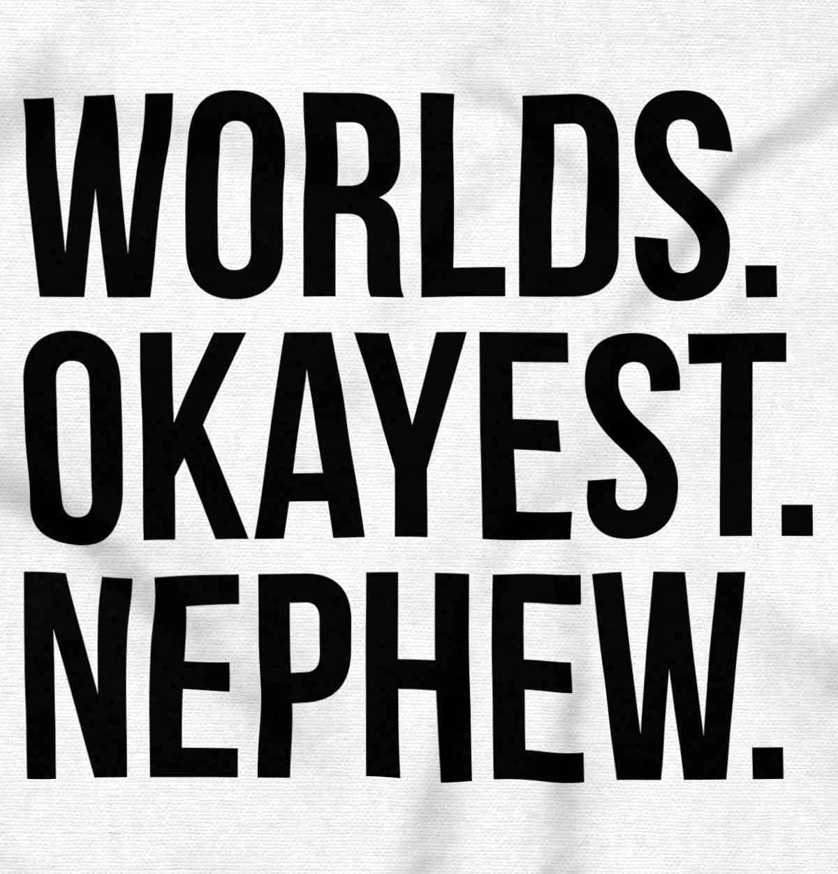 imageBrisco Brands Worlds Okayest Nephew Aunt Uncle Joke Baby Bodysuit Jumper BoysWhite