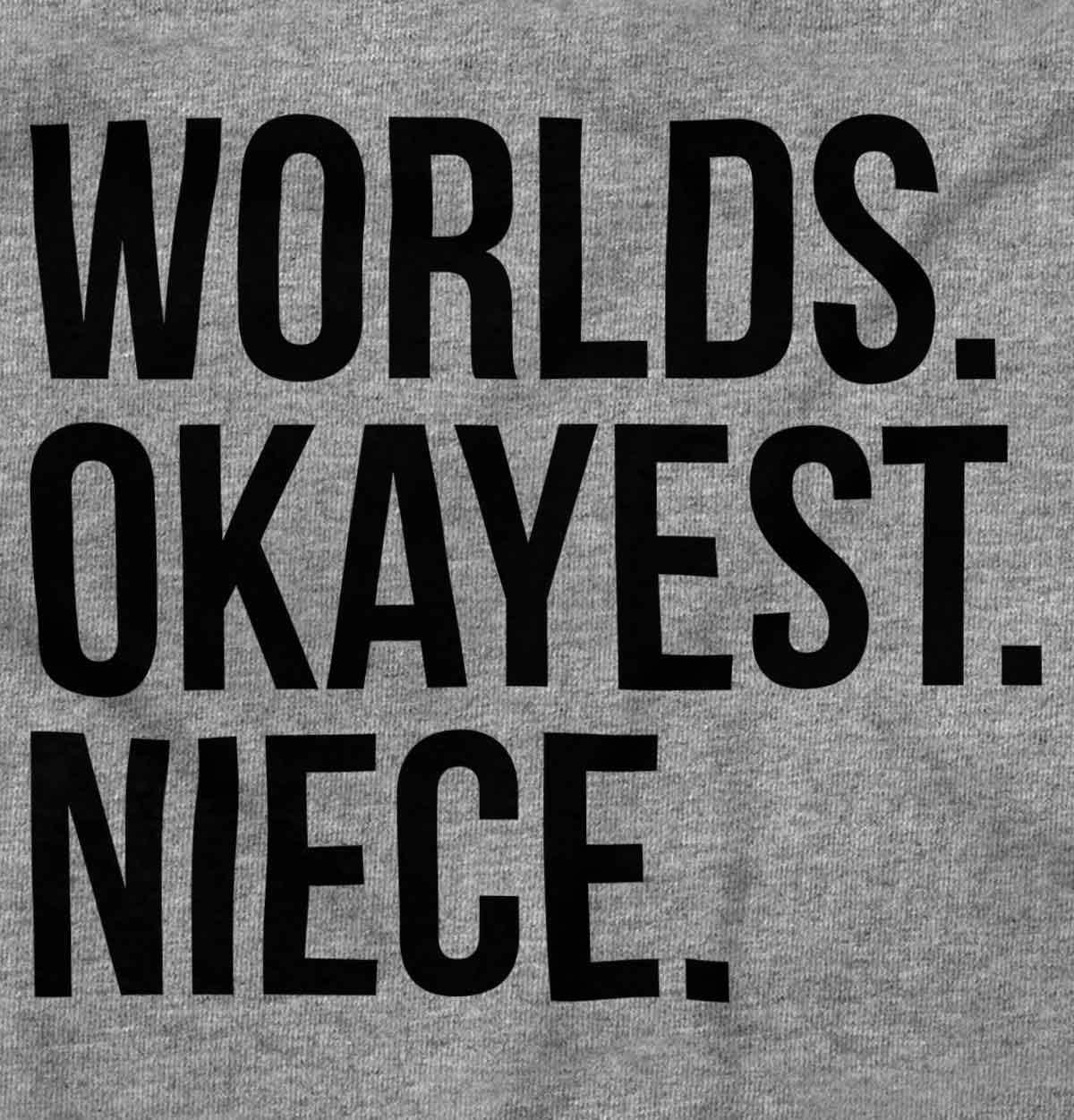 imageBrisco Brands Worlds Okayest Niece Family Love Baby Bodysuit Jumper GirlsHeather