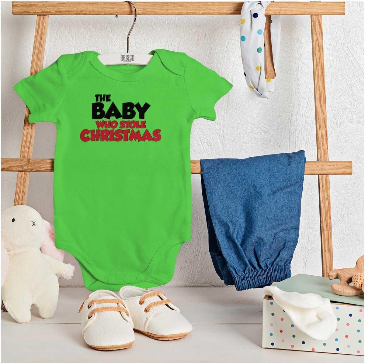 imageBrisco Brands Xmas Babies Who Stole Christmas Baby Romper Boys or GirlsApple