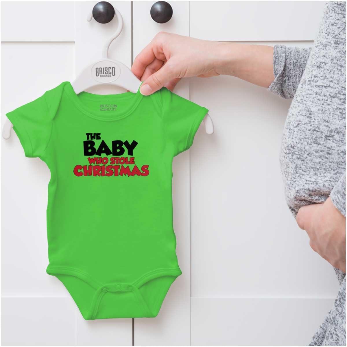 imageBrisco Brands Xmas Babies Who Stole Christmas Baby Romper Boys or GirlsApple