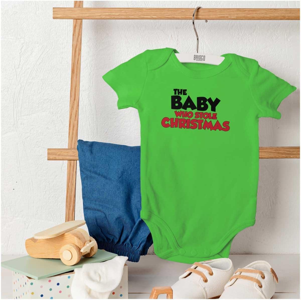 imageBrisco Brands Xmas Babies Who Stole Christmas Baby Romper Boys or GirlsApple