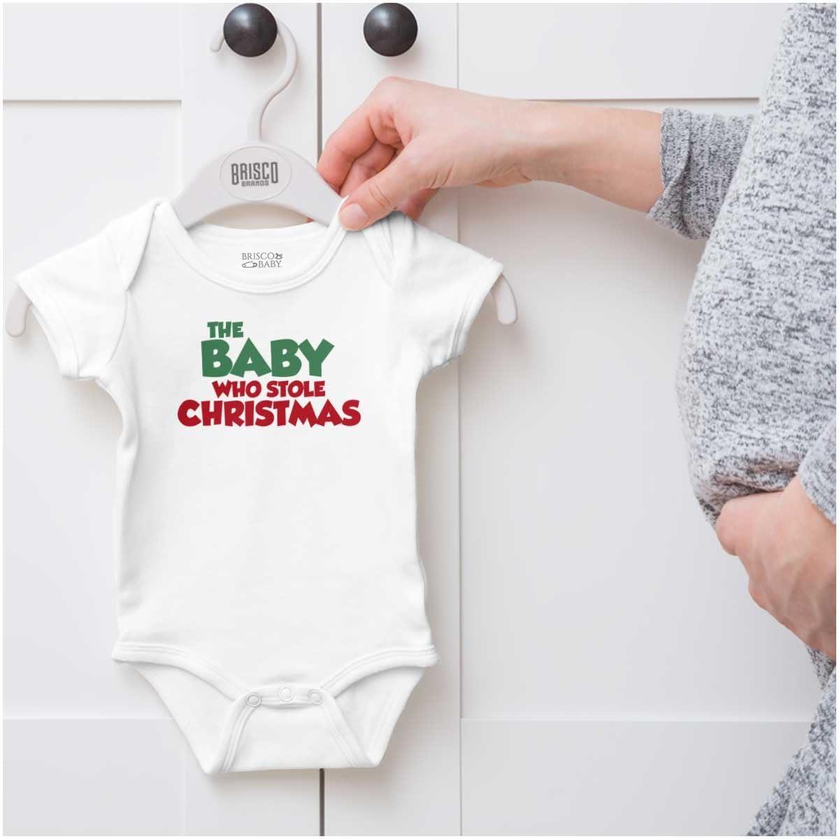 imageBrisco Brands Xmas Babies Who Stole Christmas Baby Romper Boys or GirlsWhite