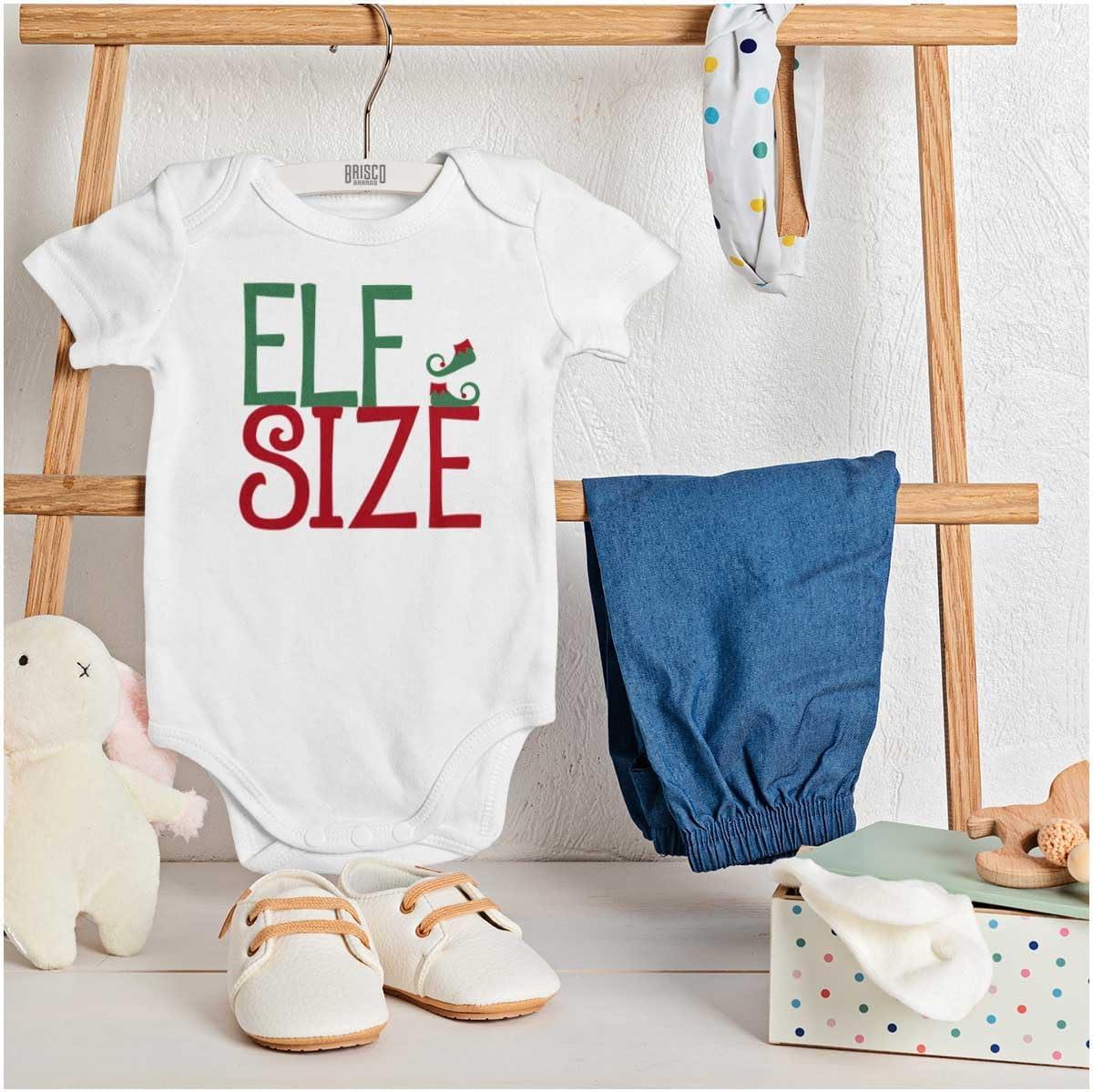 imageBrisco Brands Xmas Elf Size Christmas Baby Romper Boys or GirlsWhite