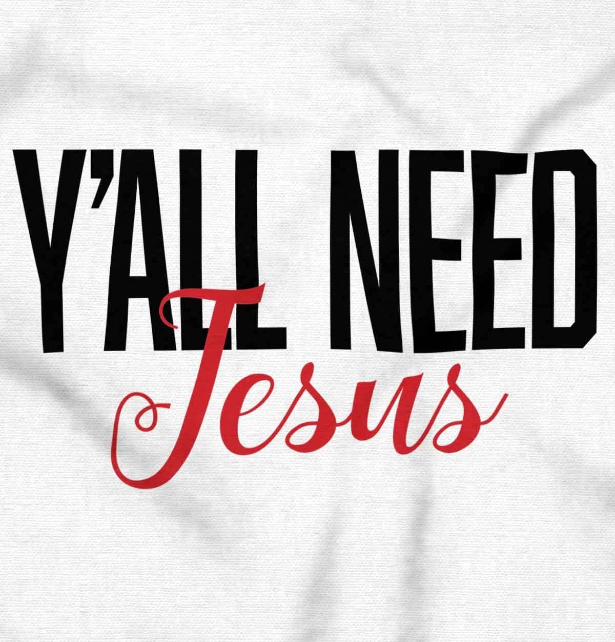 imageBrisco Brands Yall Need Jesus Christ Religious God Baby Bodysuit Jumper GirlsWhite