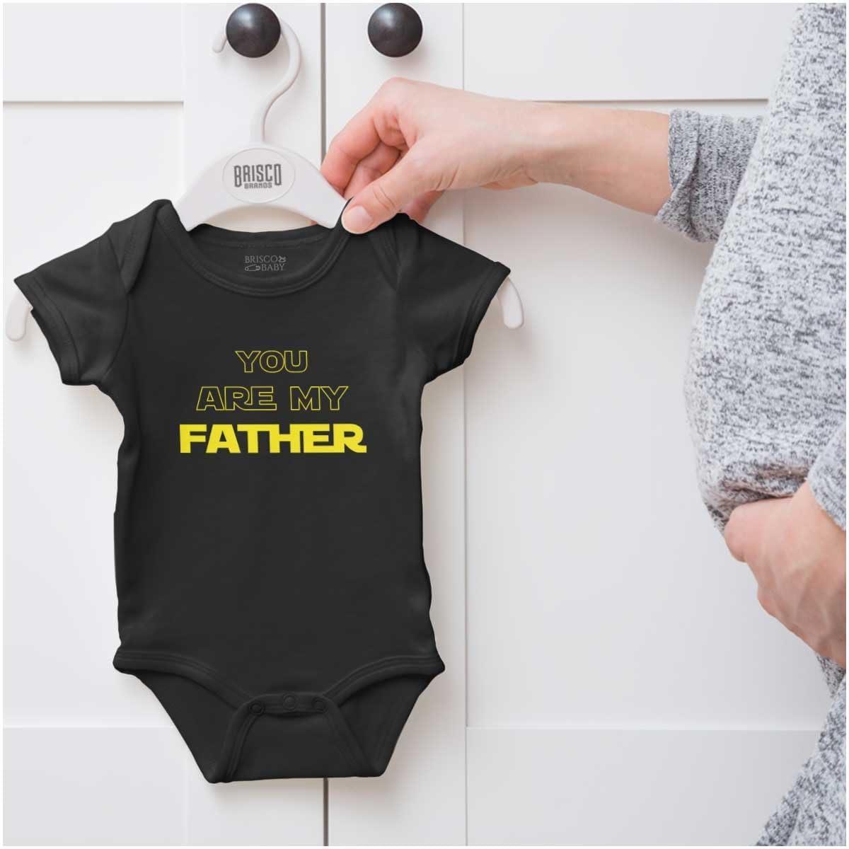 imageBrisco Brands You Are My Father Dark Galaxy Nerd Baby Romper Boys or GirlsBlack