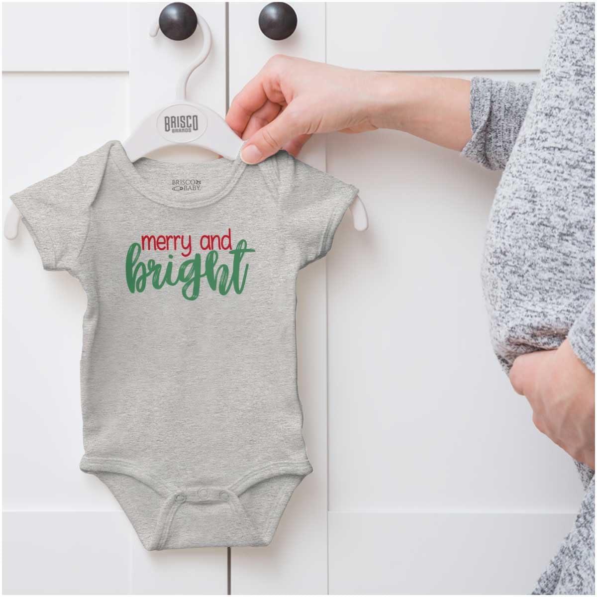 imageChristmas Merry and Bright Baby Bodysuit Jumper GirlsHeather