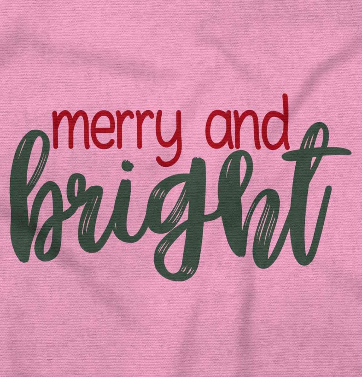 imageChristmas Merry and Bright Baby Bodysuit Jumper GirlsPink