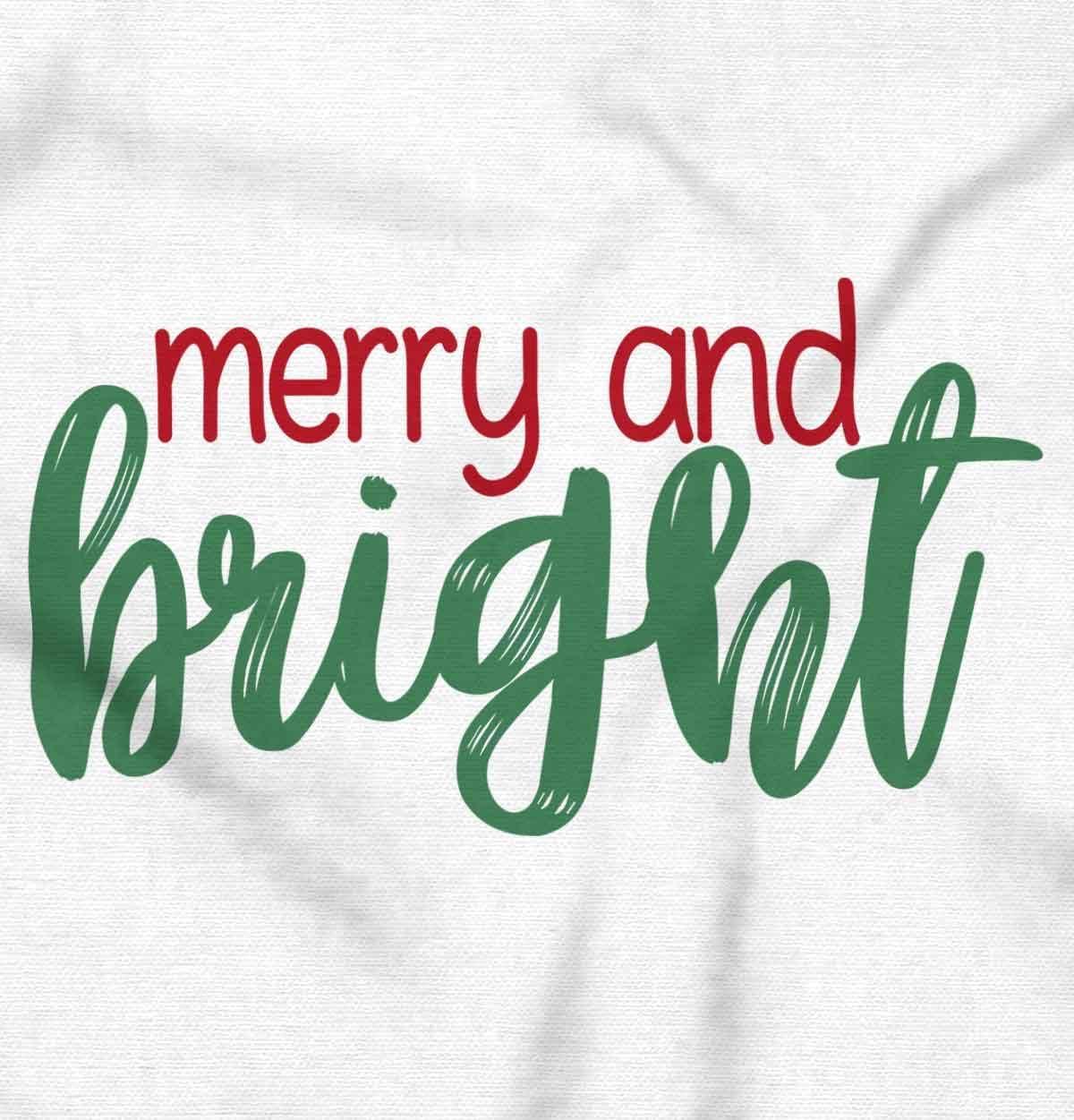 imageChristmas Merry and Bright Baby Bodysuit Jumper GirlsWhite