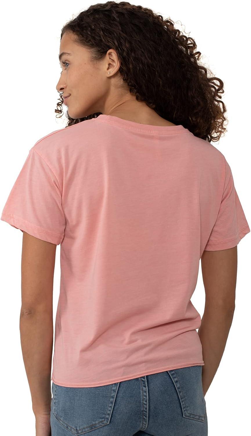 imageFashion Crewneck Short SleeveFashion Crewneck Short Sleeve Womens Raw Edge TshiCoral