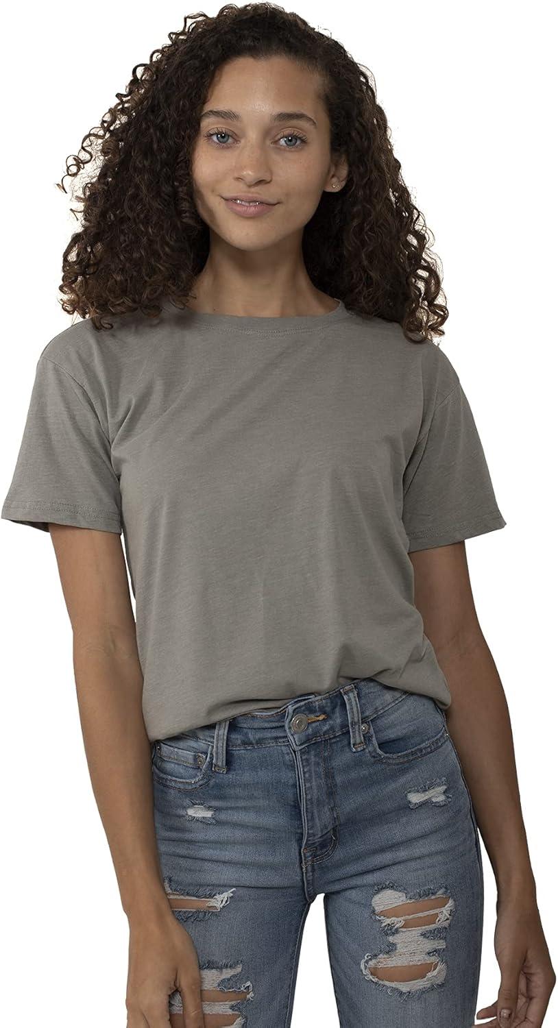 imageFashion Crewneck Short SleeveFashion Crewneck Short Sleeve Womens Raw Edge TshiGrey