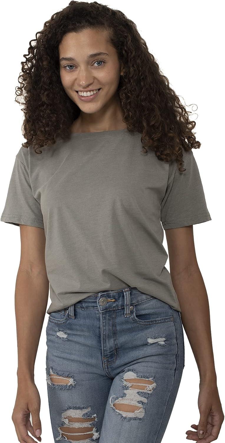 imageFashion Crewneck Short SleeveFashion Crewneck Short Sleeve Womens Raw Edge TshiGrey
