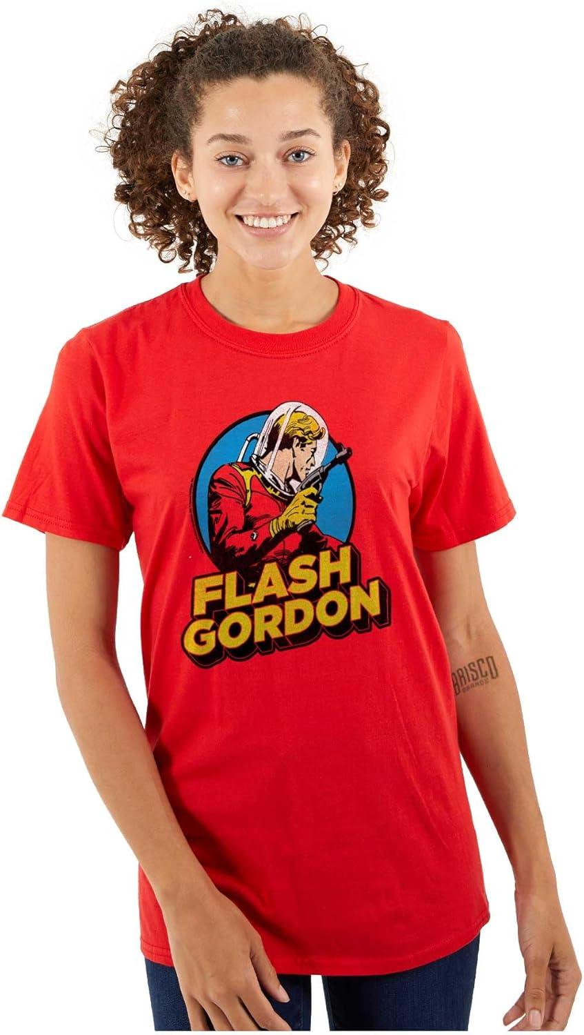 imageFlash Gordon Vintage Space Comic Hero Graphic T Shirt Men or WomenRed