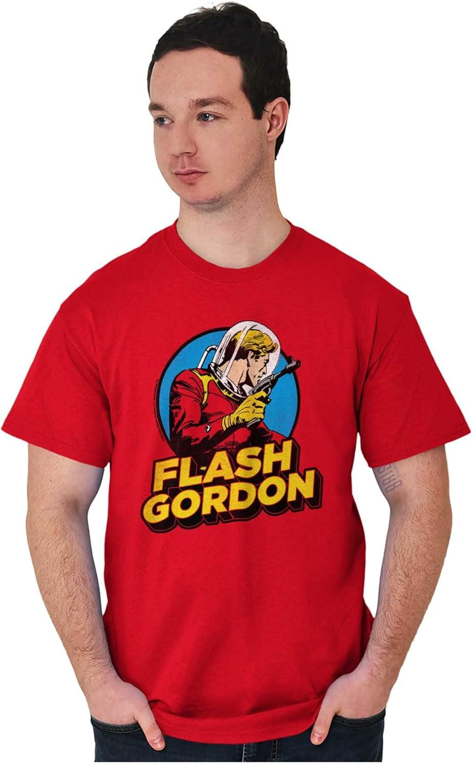imageFlash Gordon Vintage Space Comic Hero Graphic T Shirt Men or WomenRed