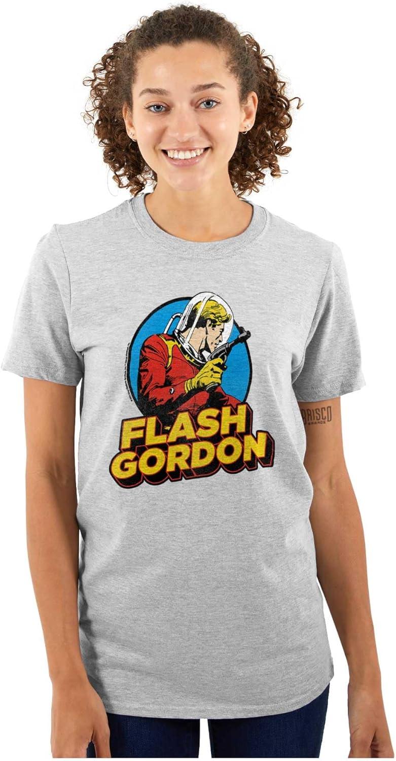 imageFlash Gordon Vintage Space Comic Hero Graphic T Shirt Men or WomenSport Grey