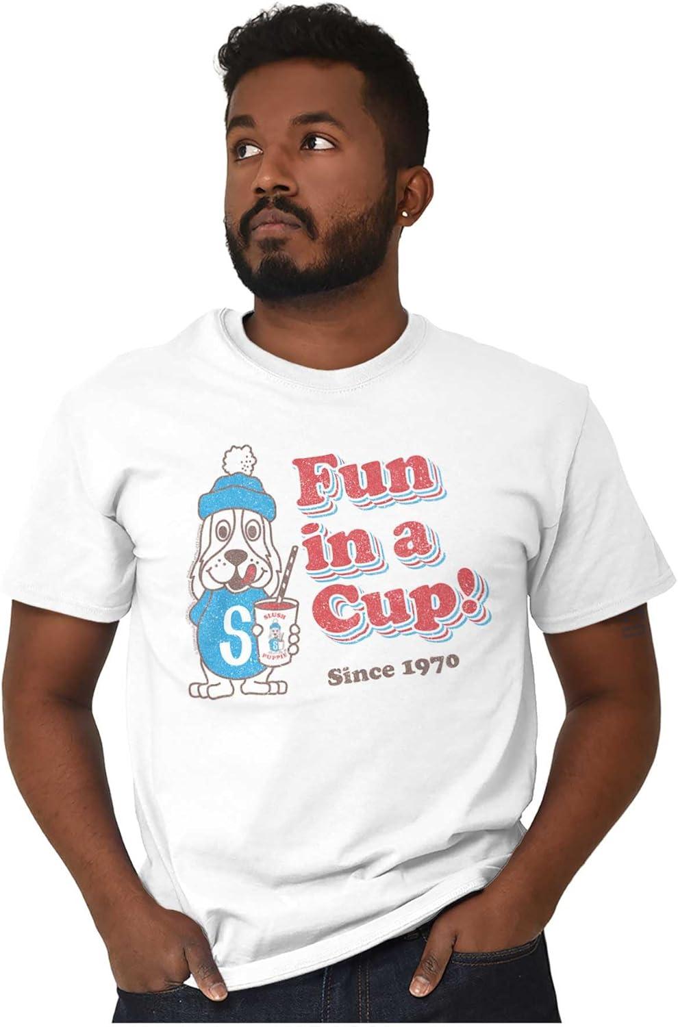 imageFun in A Cup Slush Puppie Logo Graphic T Shirt Men or WomenWhite
