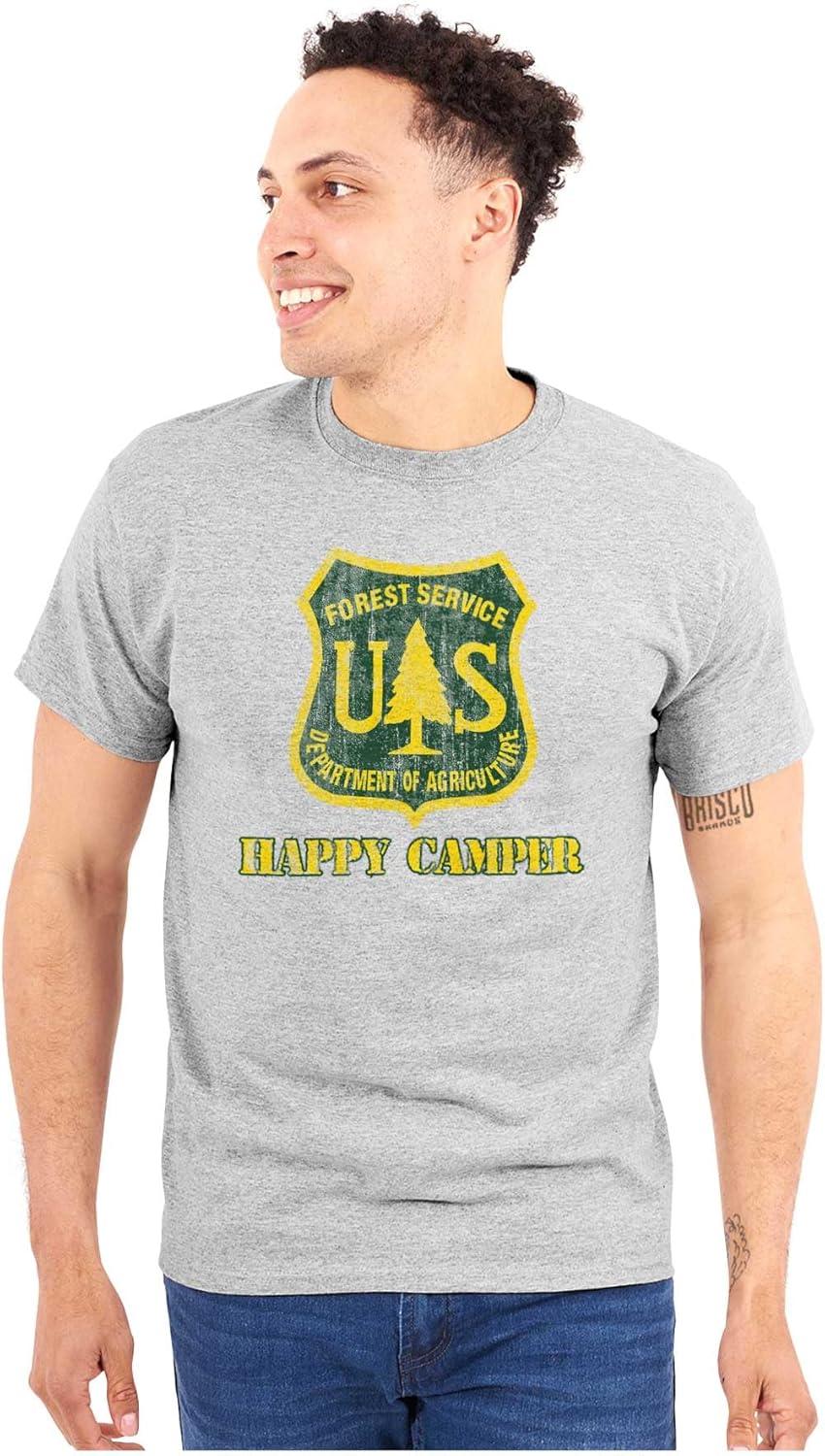 imageHappy US Forest Service Camper Graphic T Shirt Men or WomenSport Grey