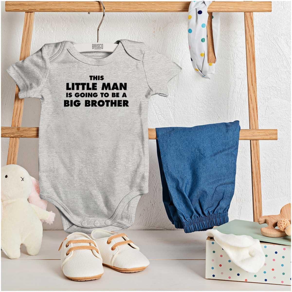 imageLittle Man Going to Be a Big Brother Baby Bodysuit Jumper BoysHeather