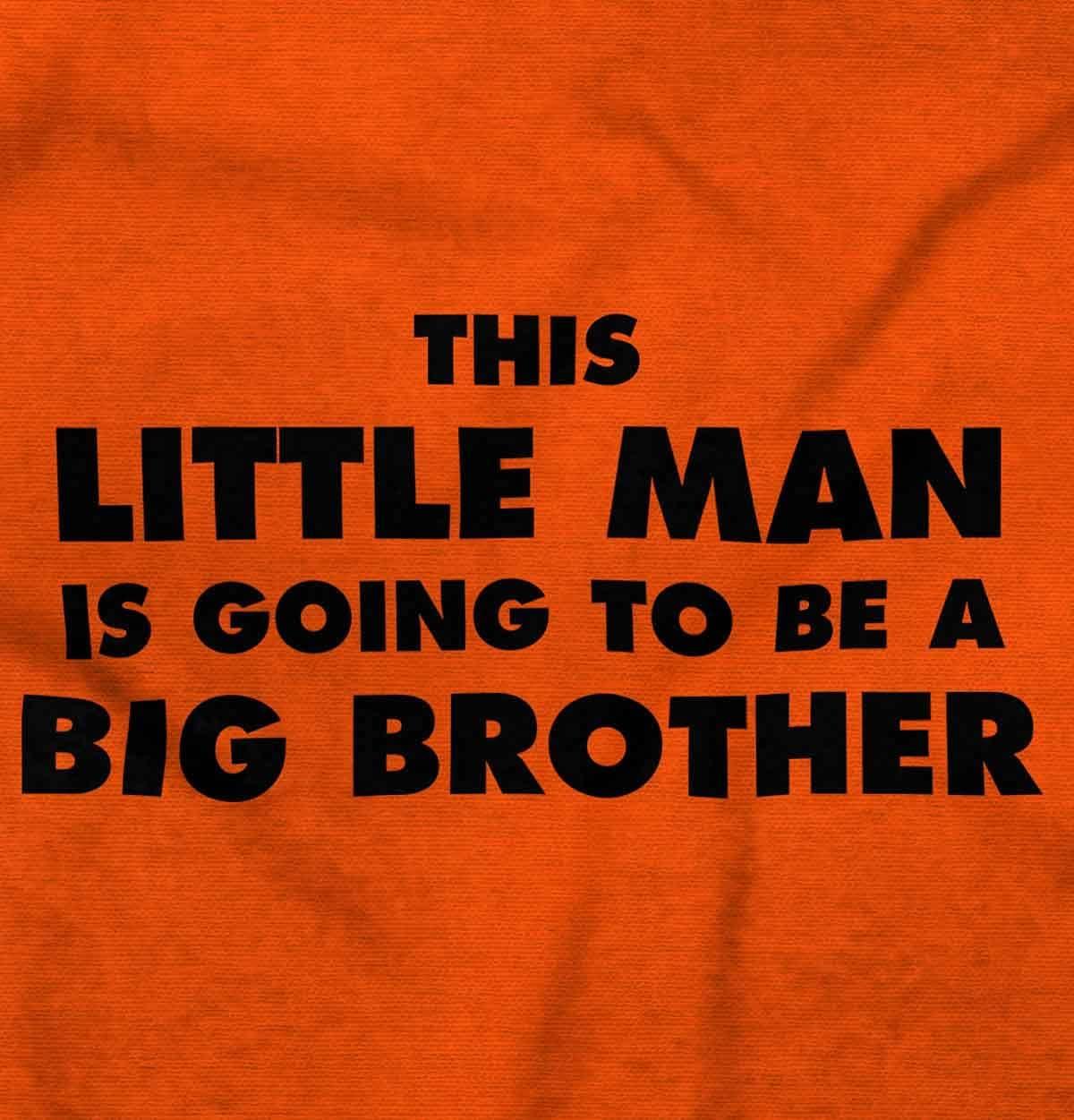 imageLittle Man Going to Be a Big Brother Baby Bodysuit Jumper BoysOrange