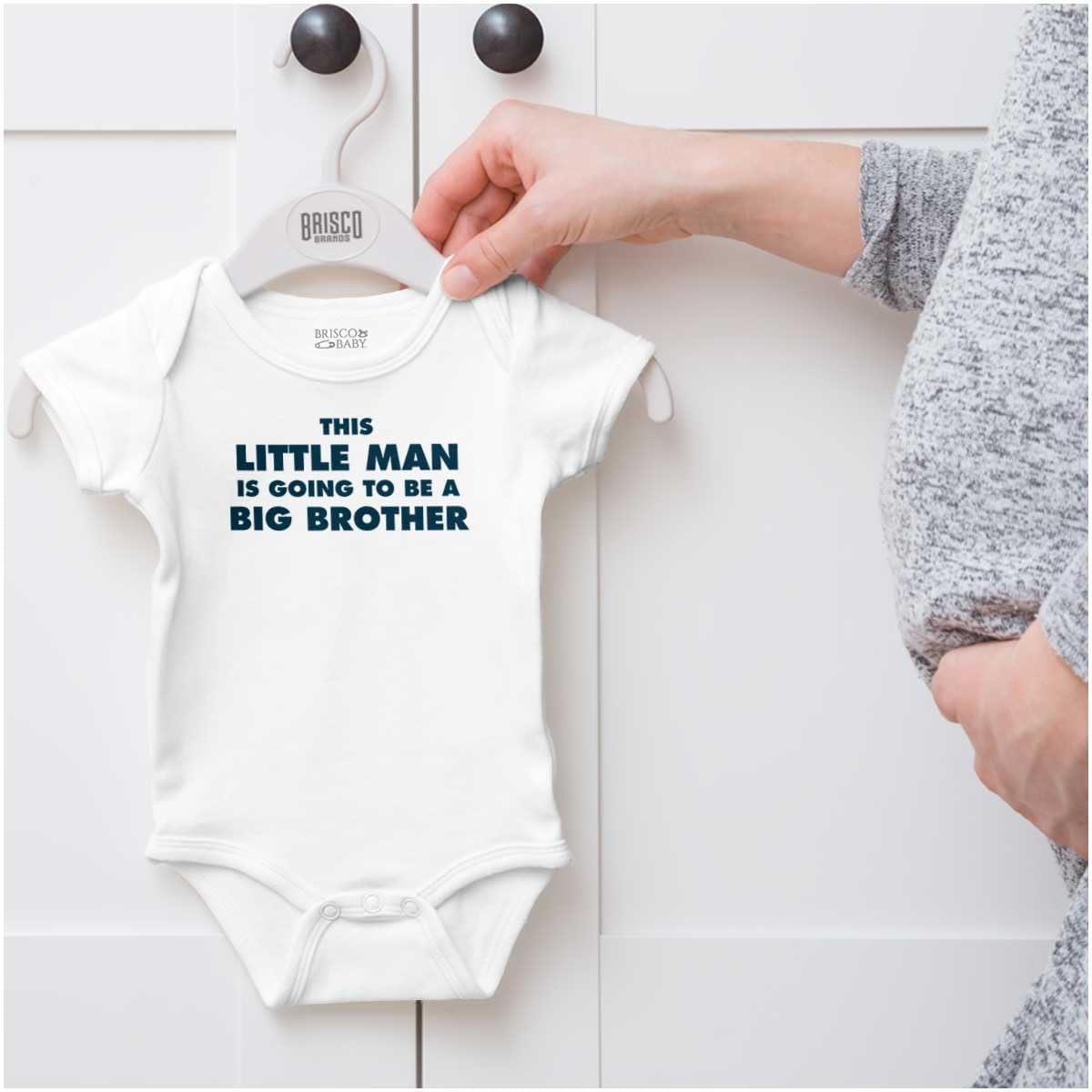 imageLittle Man Going to Be a Big Brother Baby Bodysuit Jumper BoysWhite