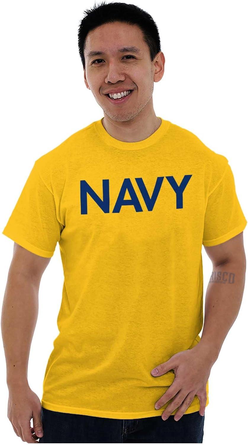 imageNavy Military Physical Training PT Exercise Workout Graphic T ShirtGold