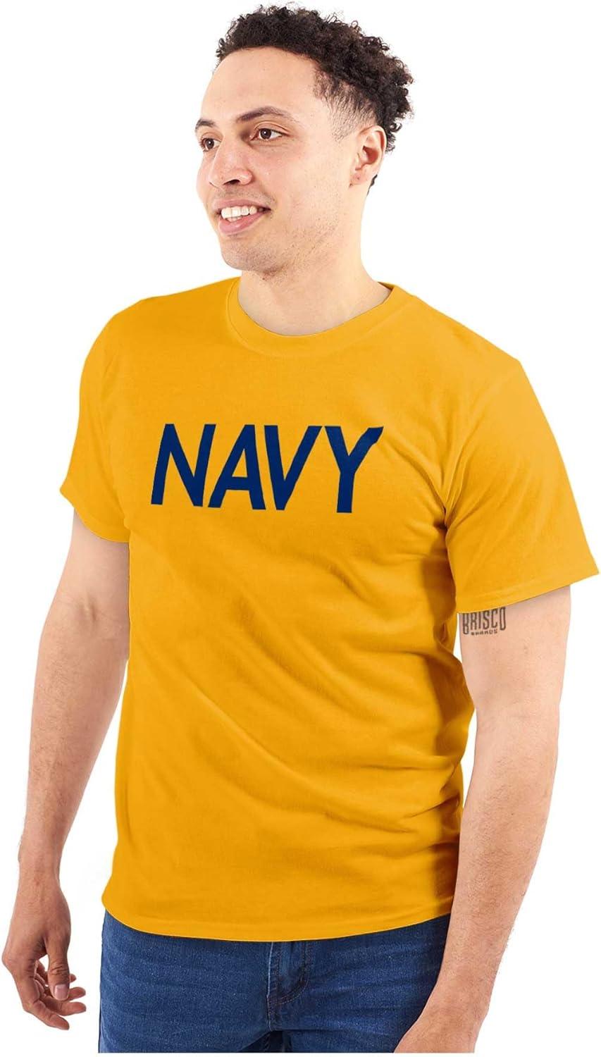 imageNavy Military Physical Training PT Exercise Workout Graphic T ShirtGold