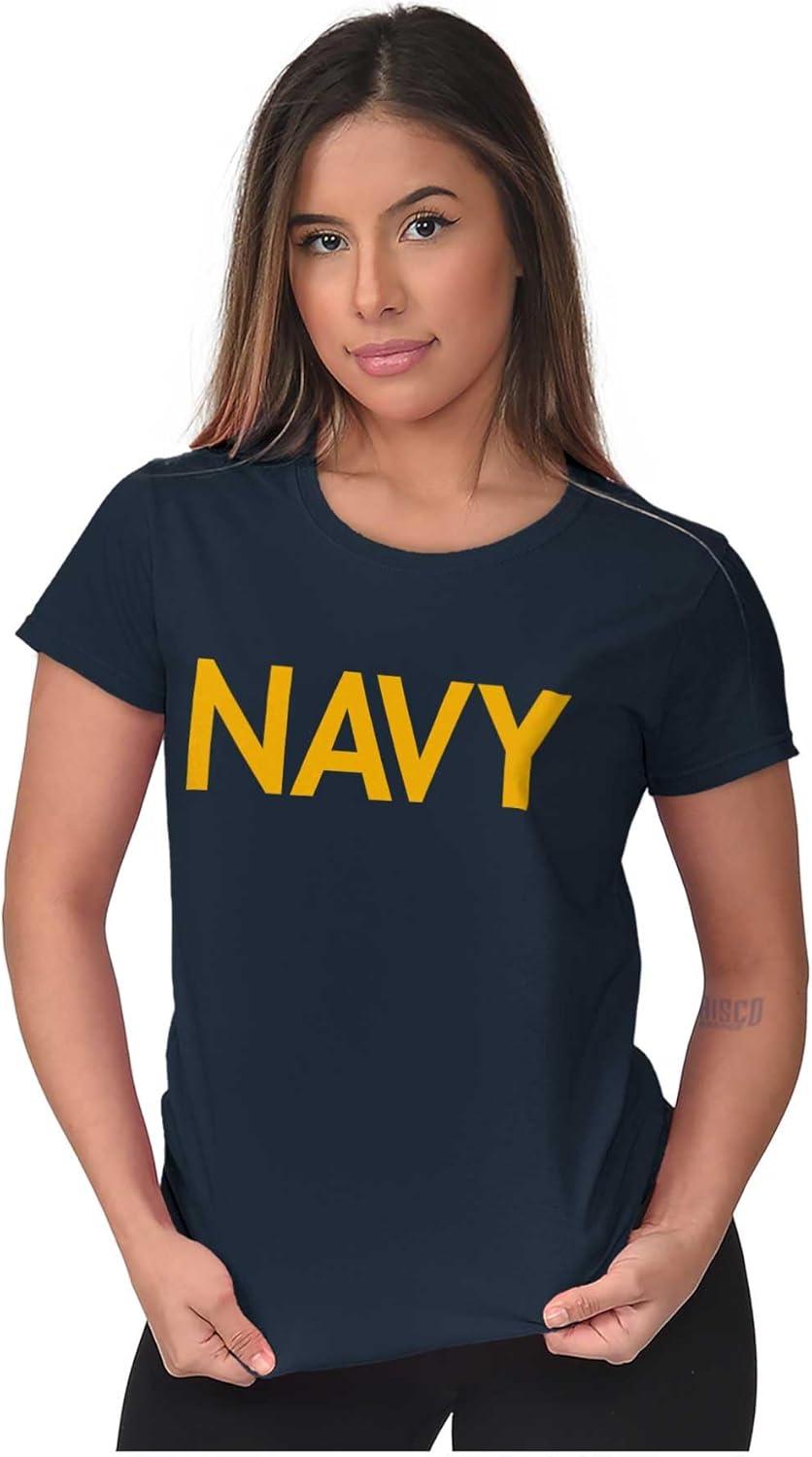 imageNavy Military Physical Training PT Womens Slim Fit Graphic TeeNavy