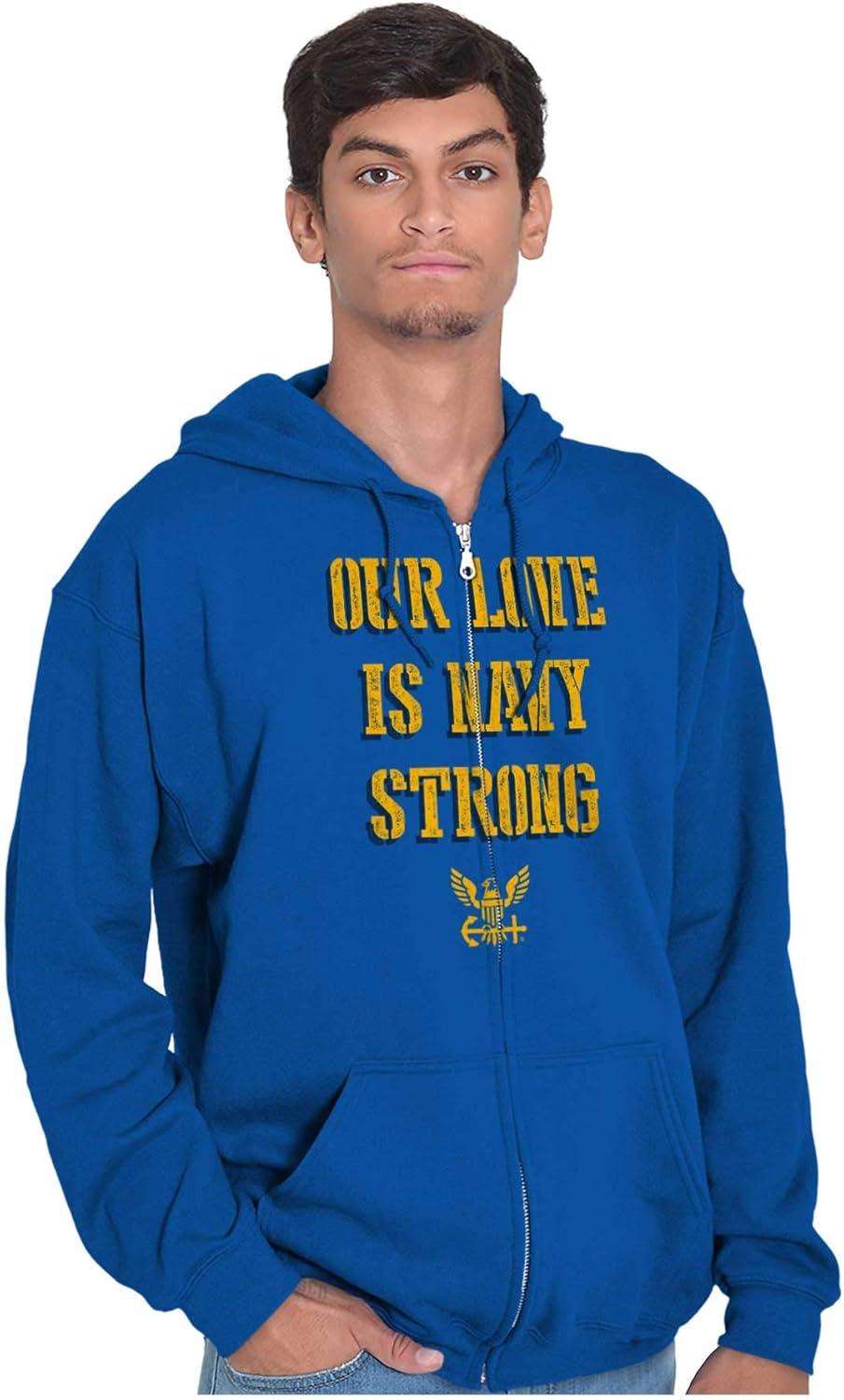 imageOur Love Navy Strong United States Zip Up Hoodie Mens Womens