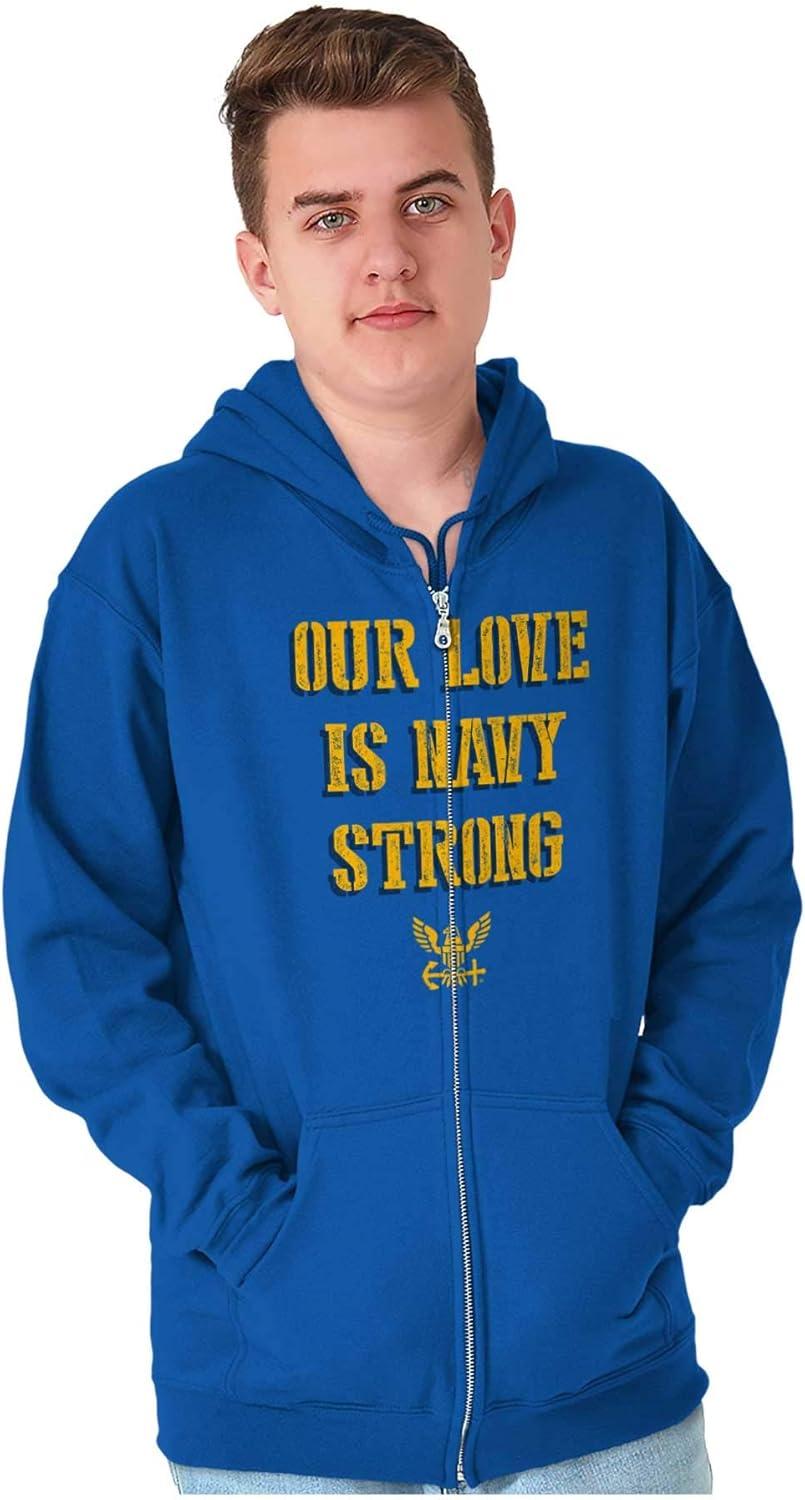 imageOur Love Navy Strong United States Zip Up Hoodie Mens Womens