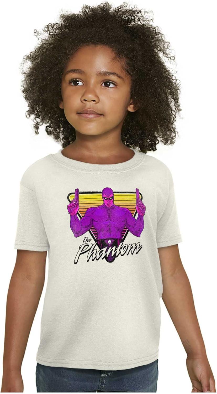 imageThe Phantom Vintage Superhero Crewneck T Shirts Boy GirlNatural
