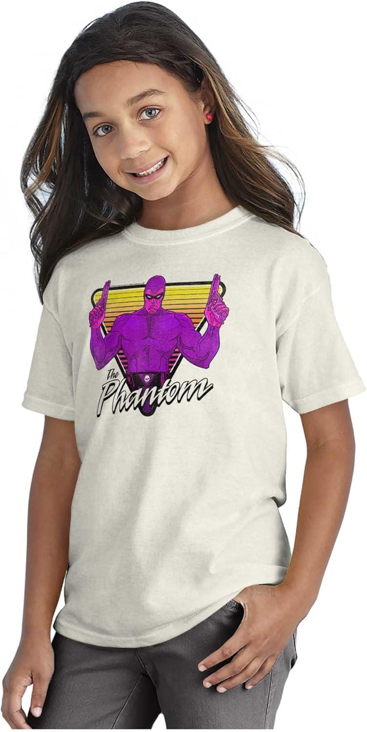 imageThe Phantom Vintage Superhero Crewneck T Shirts Boy GirlNatural