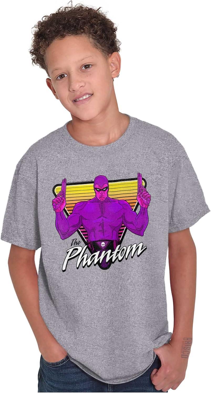 imageThe Phantom Vintage Superhero Crewneck T Shirts Boy GirlSport Grey