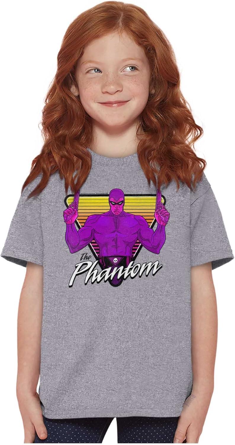 imageThe Phantom Vintage Superhero Crewneck T Shirts Boy GirlSport Grey