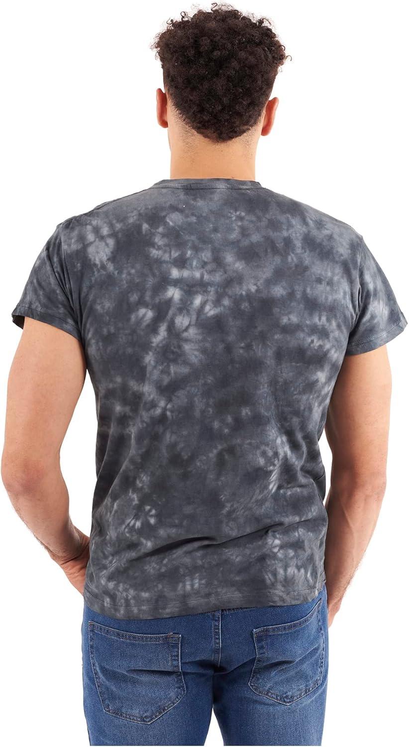 imageTie Dye Shirt Colorful Cloud Short Sleeve Knit TShirt Crewneck TopCrystal Black